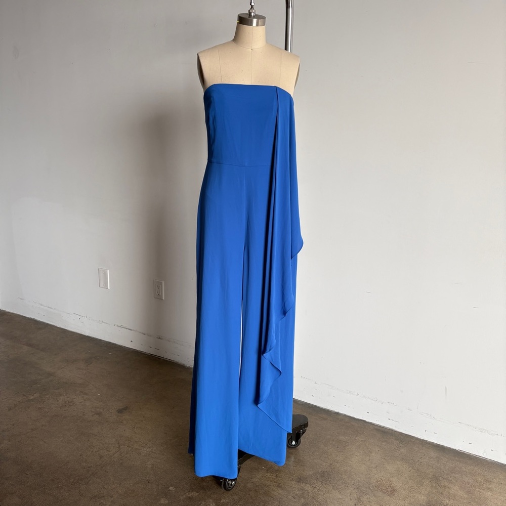 NWOT BCBGMaxAzria Strapless Blue Jumpsuit Sz 4